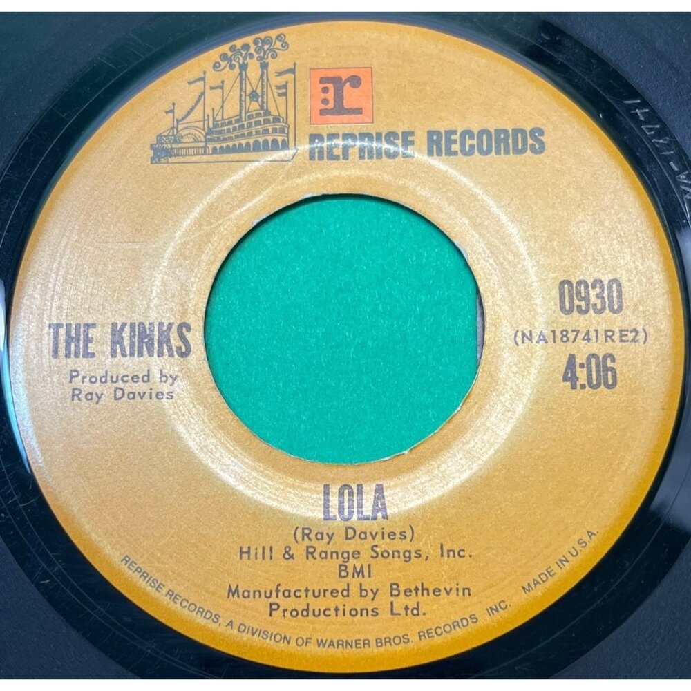The Kinks Lola / Mindless Child of Motherhood 45 Vinyl 70s Classic Rock Reprise